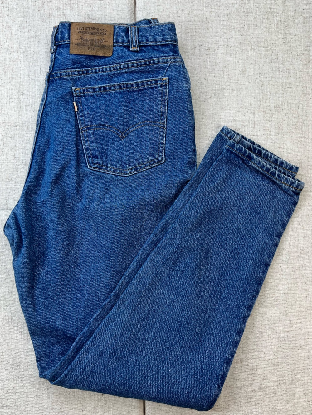 Pristine Vintage 90s Levi's 816 Orange Tab Jeans -Made in Canada- Size 32" Waist